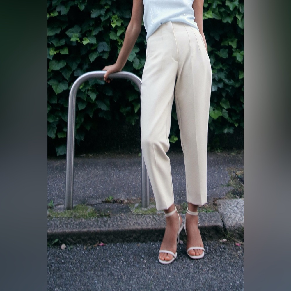 Elegant Cream Women's Pants - Picture 7 of 10